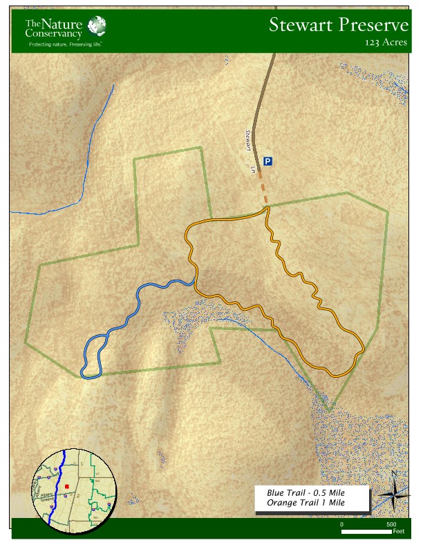 map of Stewart Preserve