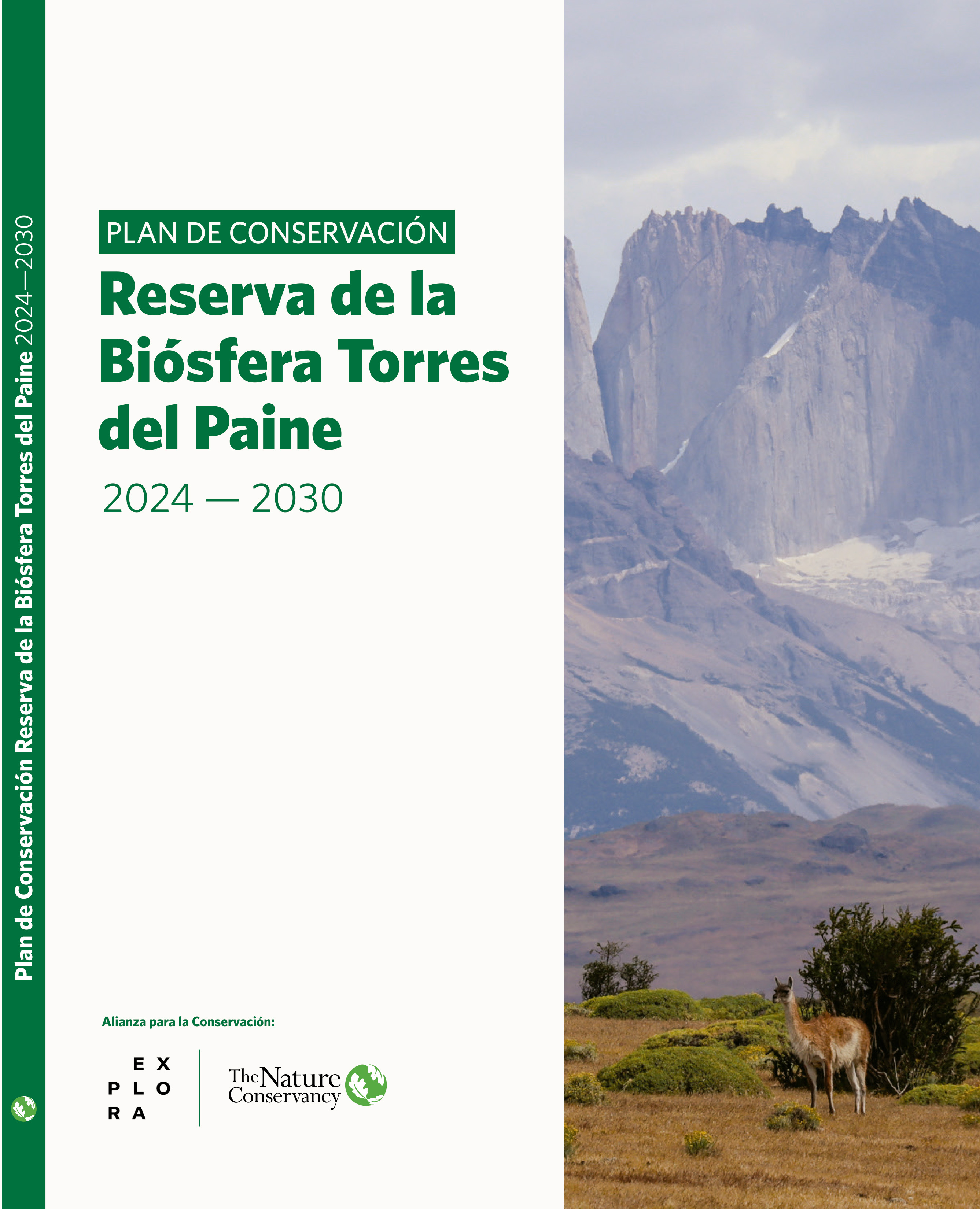 Portada Plan de Conservación Reserva de la Biósfera Torres del Paine 2024-2030