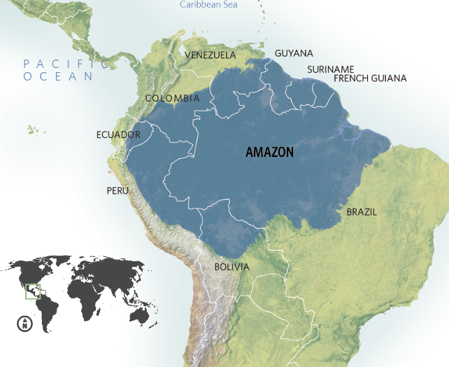 amazon river world map