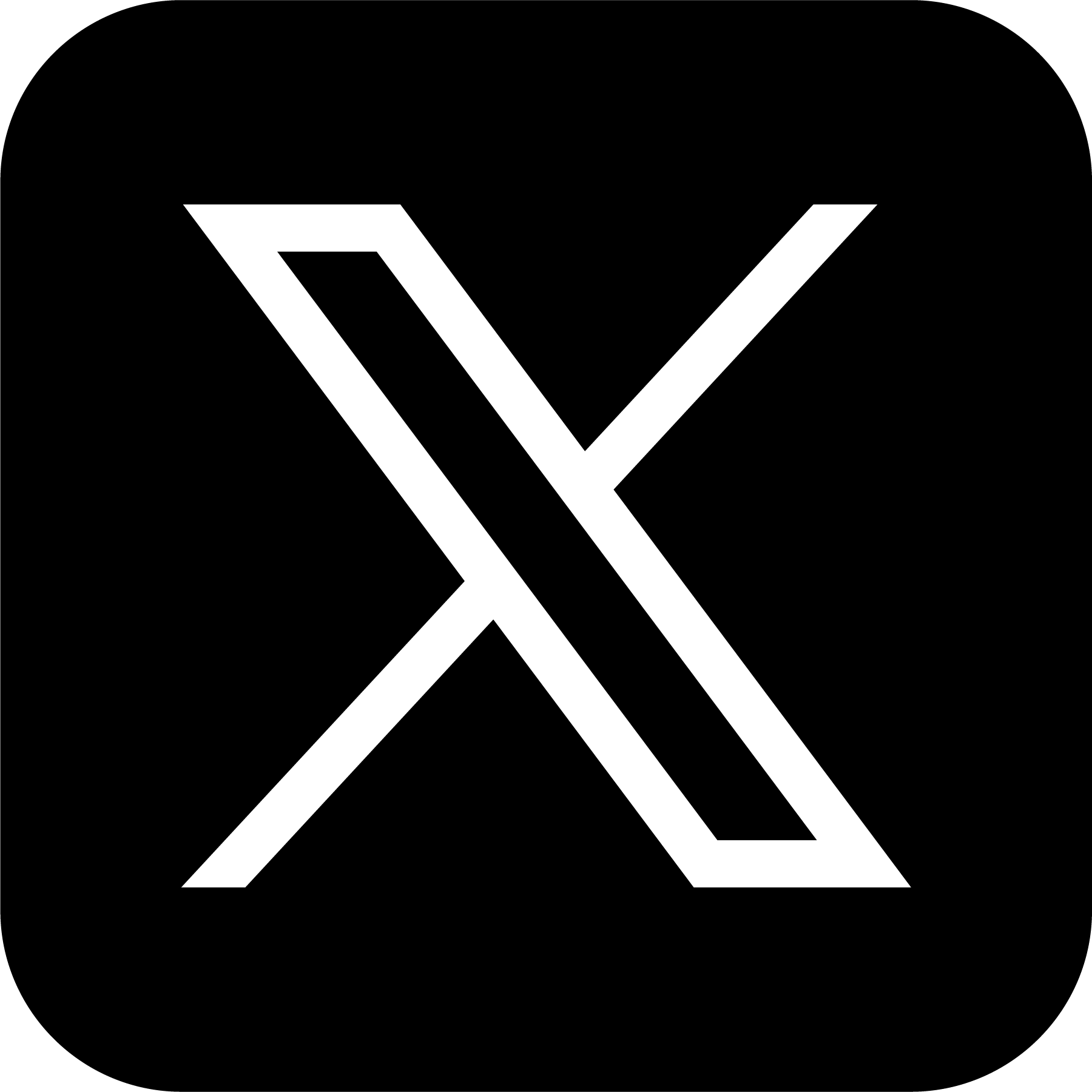 X, formerly known as Twitter, icon.