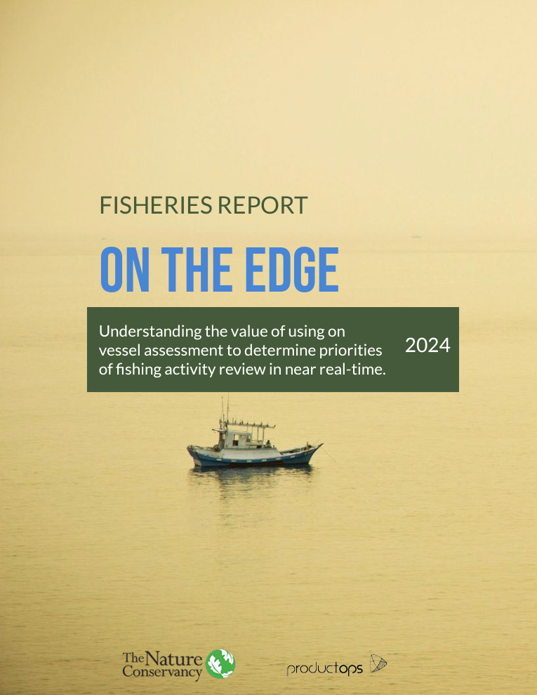 Cover of the On the Edge fisheries report.