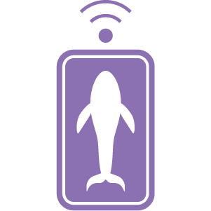 Símbolo de rastreo de ballenas.
